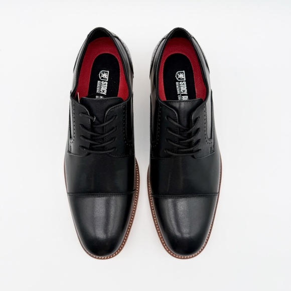 Stacy Adams Wesbridge Leather Cap Toe Oxford Dress Shoes Lace-Up Black 7.5 NEW main image 11